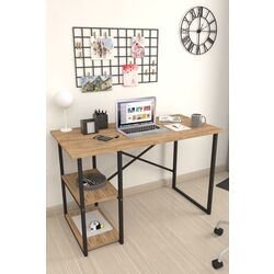 Masa de birou Bofigo 2 rafturi (Pine/Black) Thumb