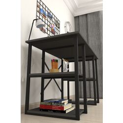 Masa de birou Bofigo 4 rafturi (Anthracite/Black) Thumb