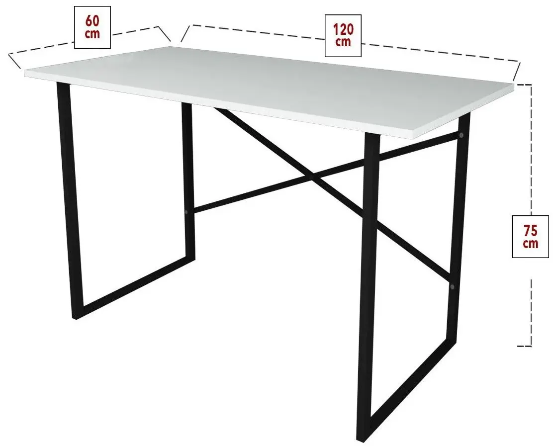 Masa de birou Bofigo 60x120 (White/Black)