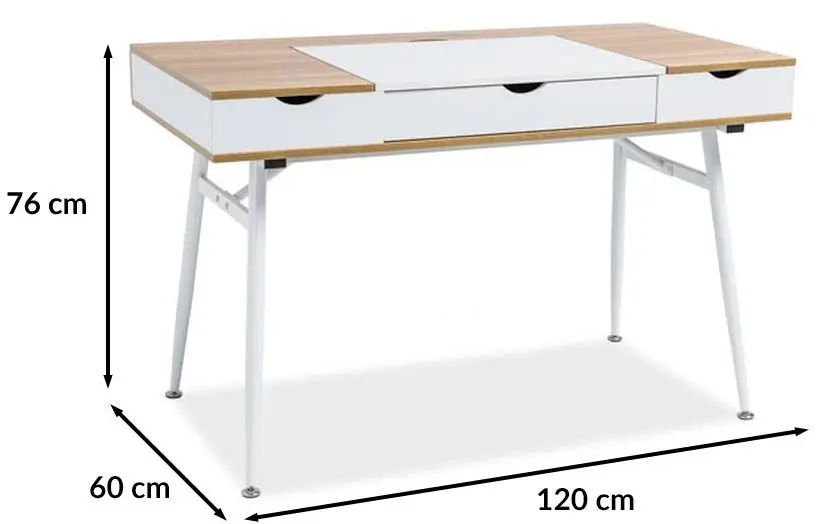 Письменный стол Signal B-151 (Oak/White) - 2