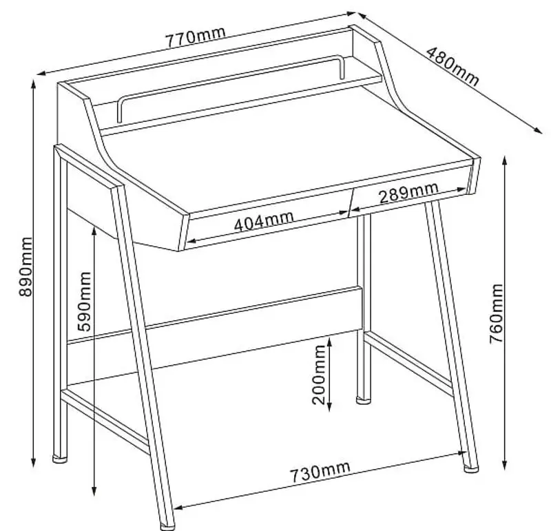 Письменный стол Signal B-168 (Oak/Dark Brown)
