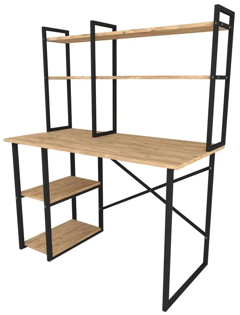 Письменный стол Bofigo с надставкой (Pine/Black)