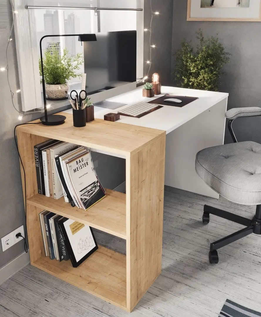 Masa de birou Bofigo Smyrna (Pine/White)