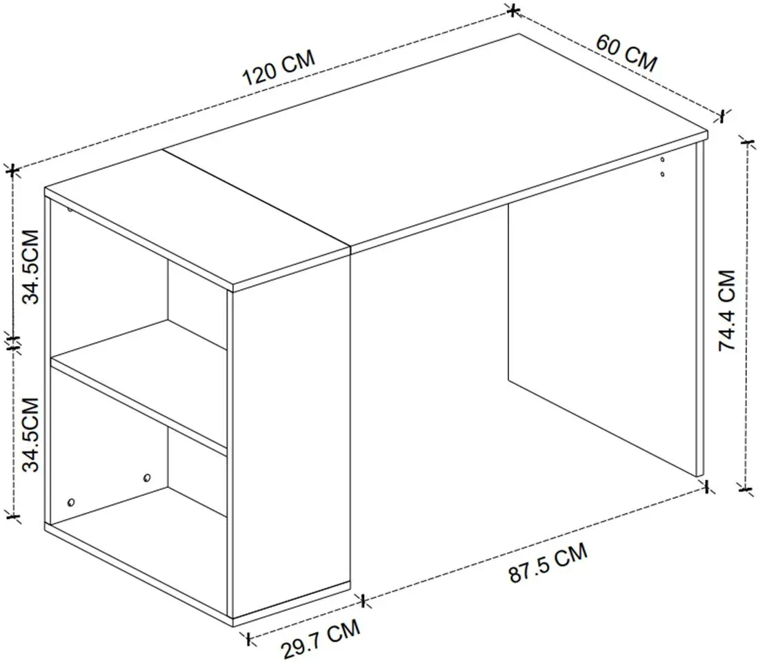 Masa de birou Bofigo Smyrna (Pine/White)