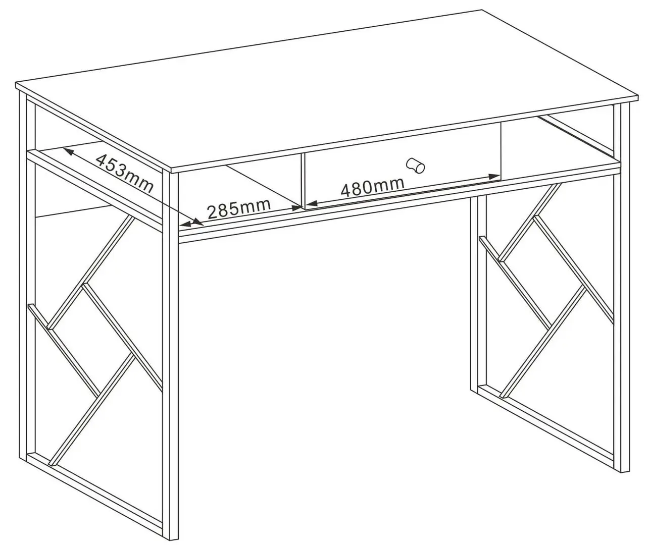 Письменный стол Signal Tablo B (Oak/Dark Brown)