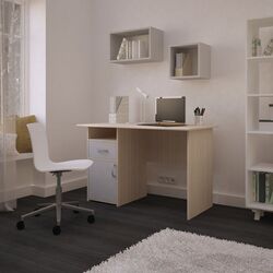 Masa pentru calculator Haaus Porto (Ferrara Oak/Platinum) Thumb