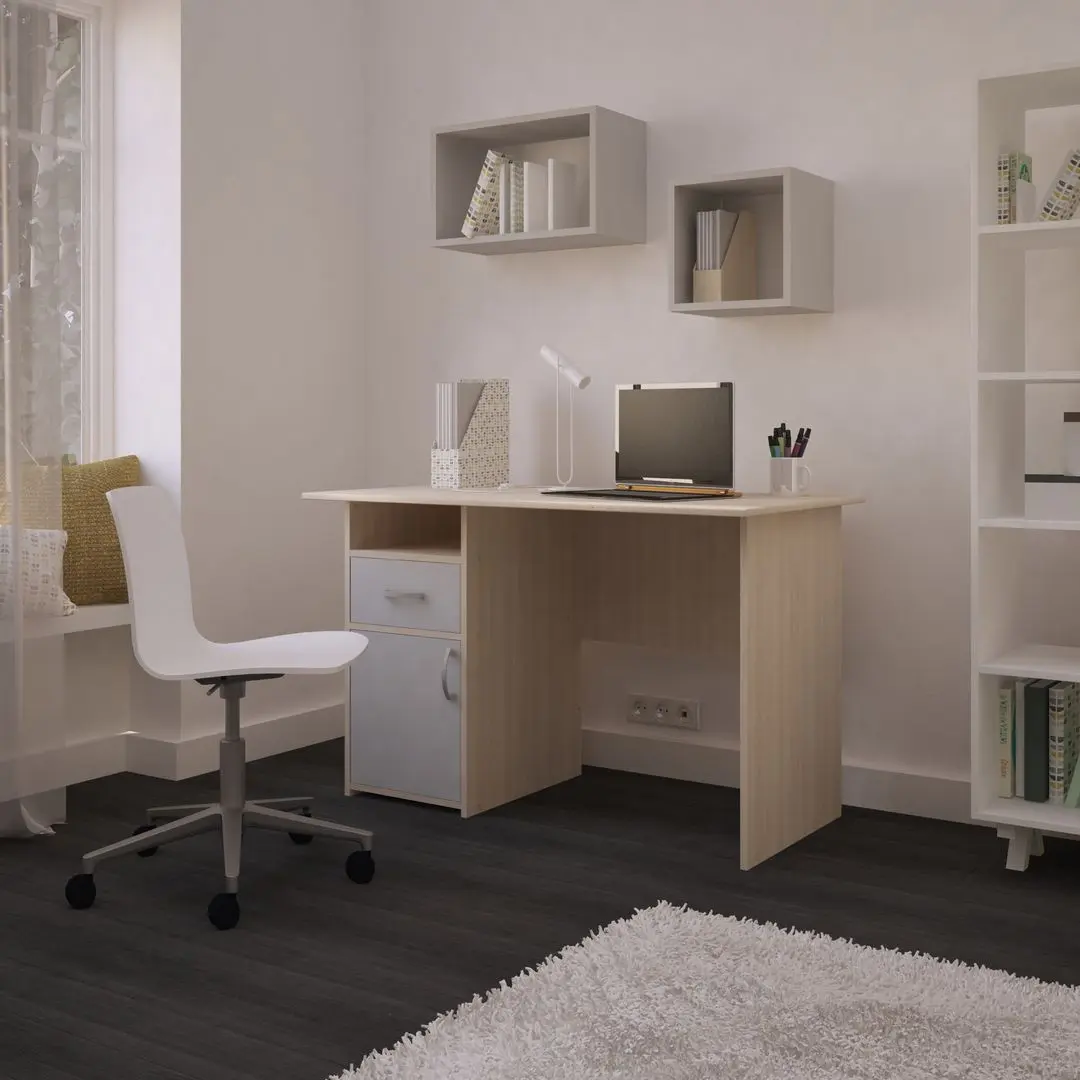 Masa pentru calculator Haaus Porto (Ferrara Oak/Platinum)