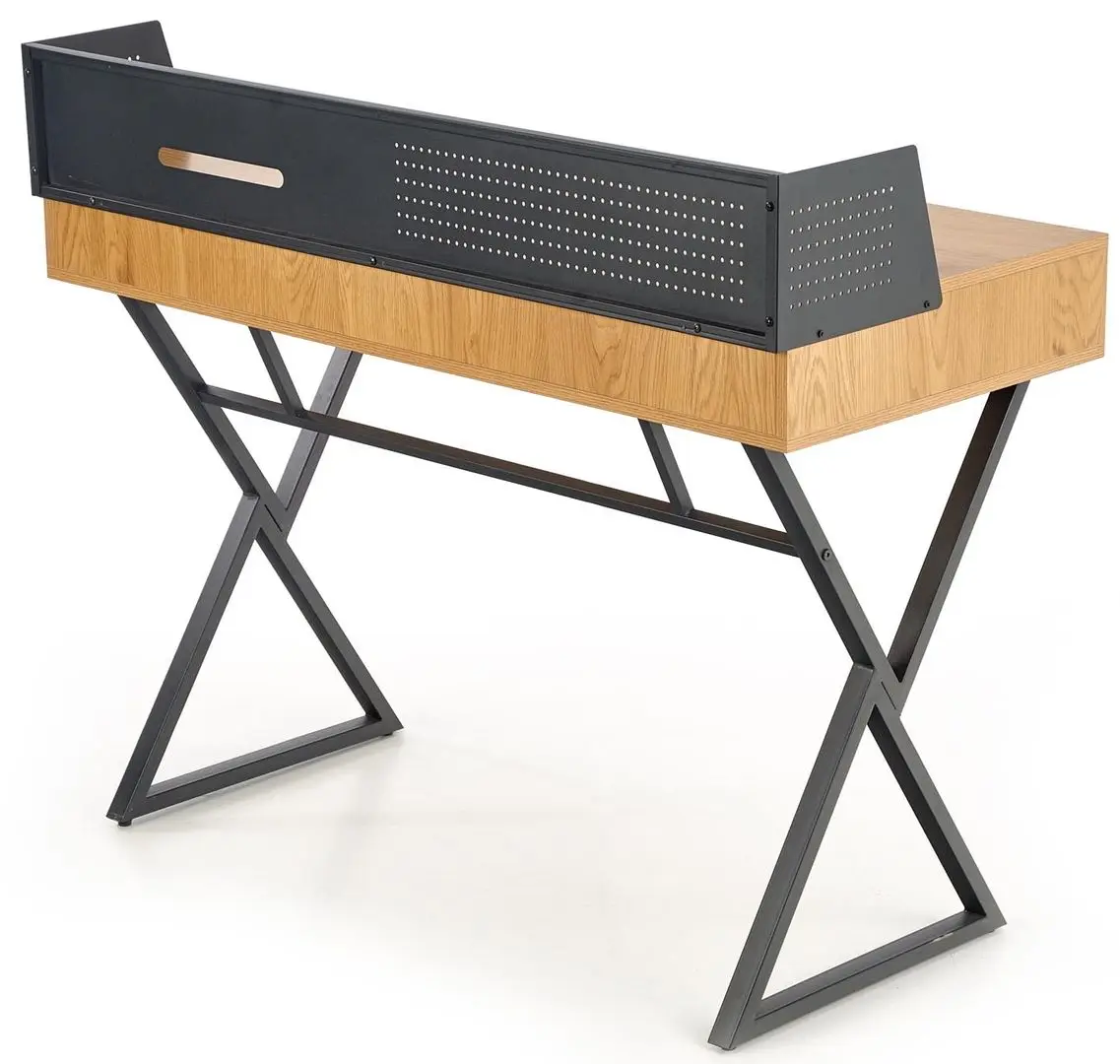 Masa de birou Halmar B43 (Golden Oak/Black)