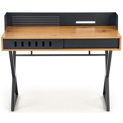 Masa de birou Halmar B43 (Golden Oak/Black) Thumb