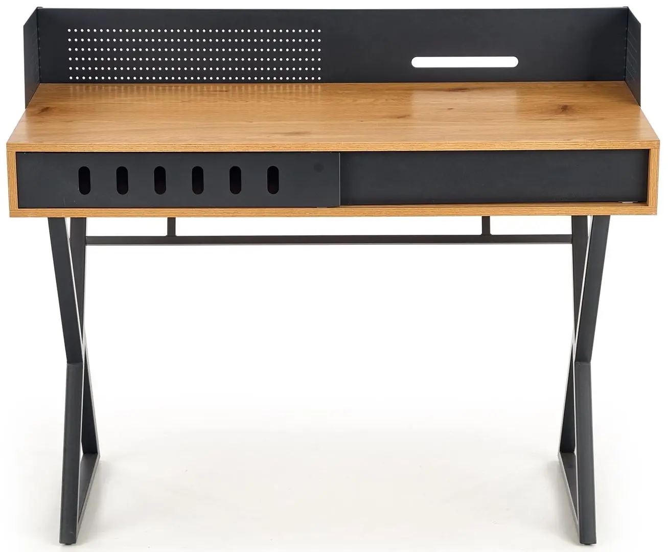 Masa de birou Halmar B43 (Golden Oak/Black)