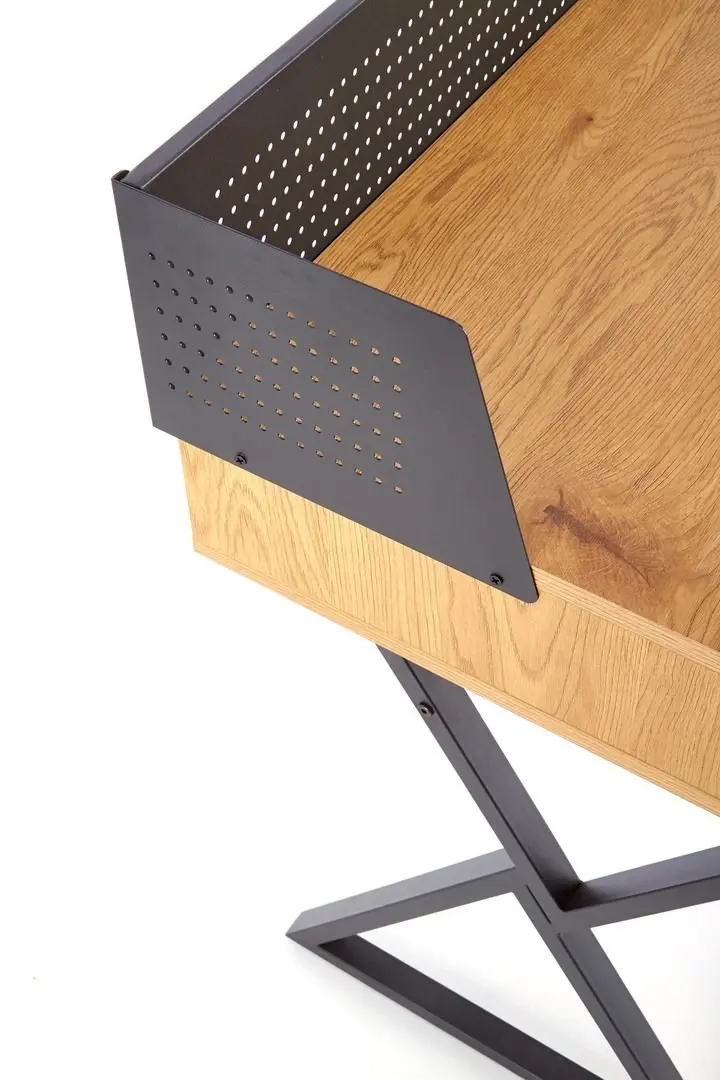 Masa de birou Halmar B43 (Golden Oak/Black)