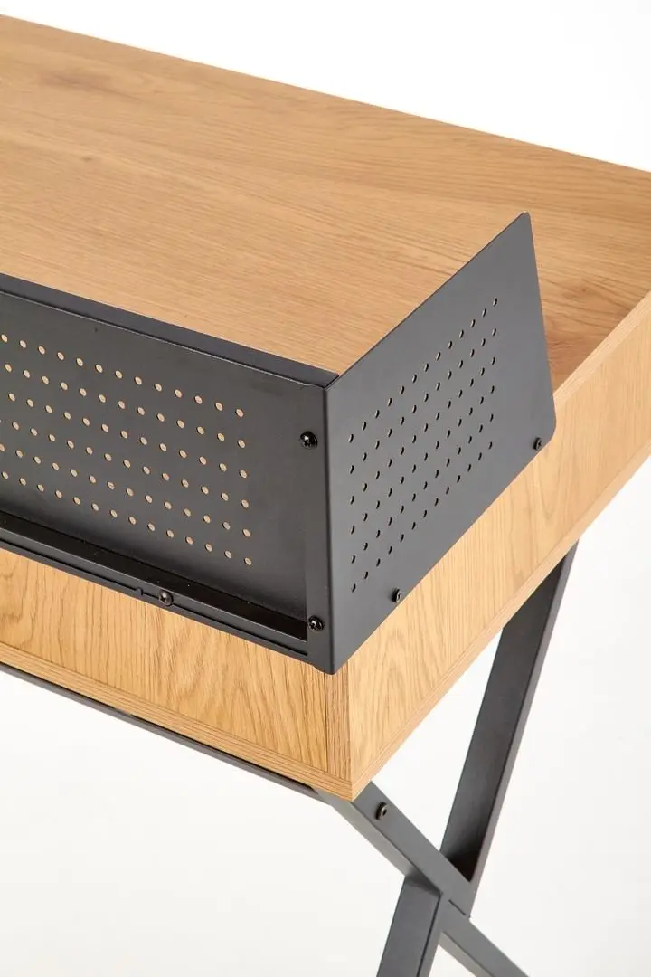 Masa de birou Halmar B43 (Golden Oak/Black)