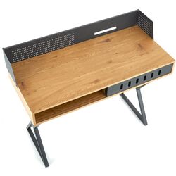 Masa de birou Halmar B43 (Golden Oak/Black) Thumb