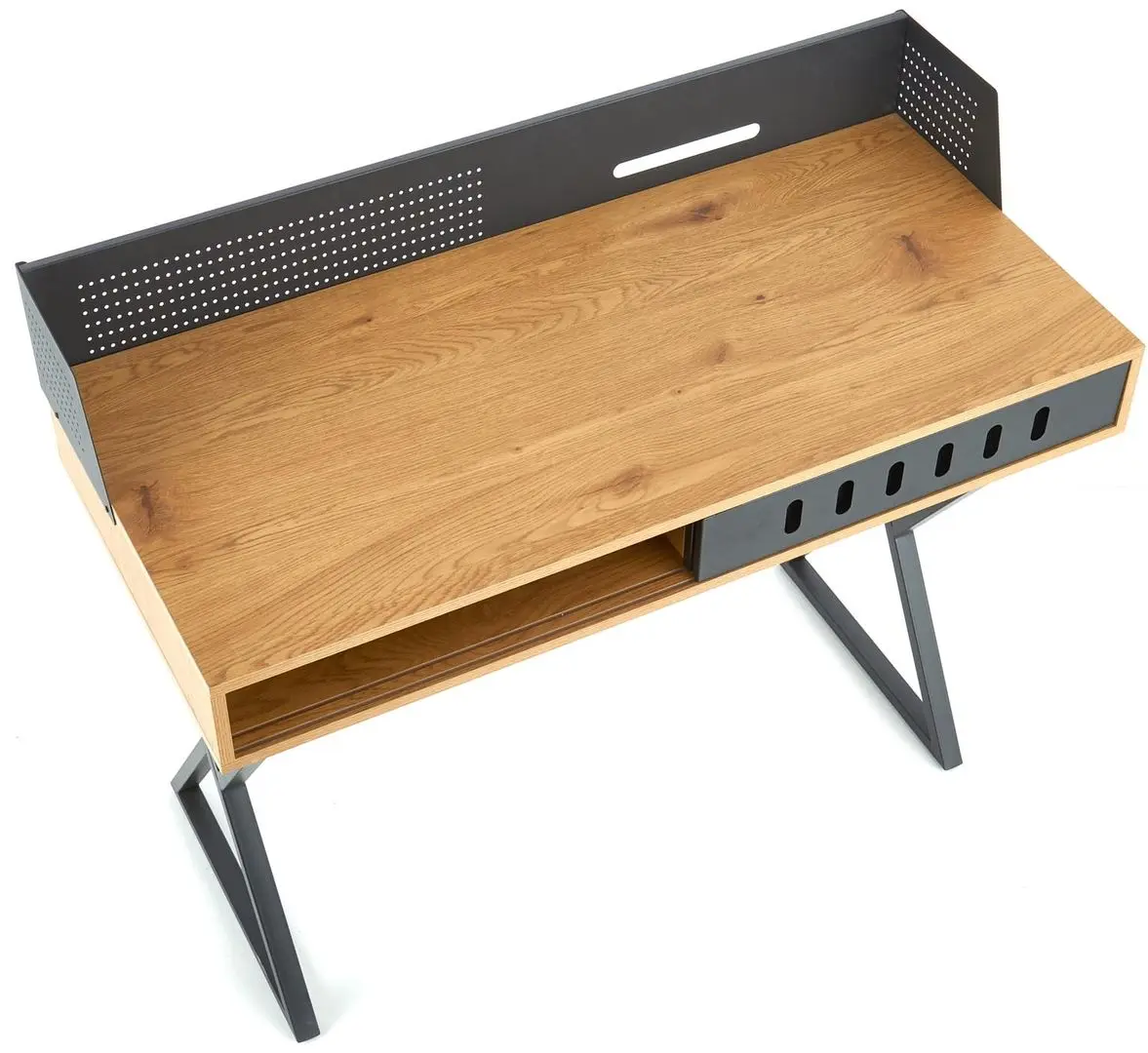 Masa de birou Halmar B43 (Golden Oak/Black)