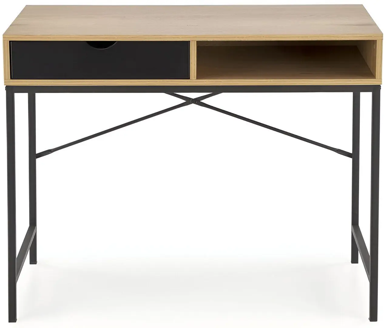 Masa de birou Halmar B50 (Natural Oak/Black)