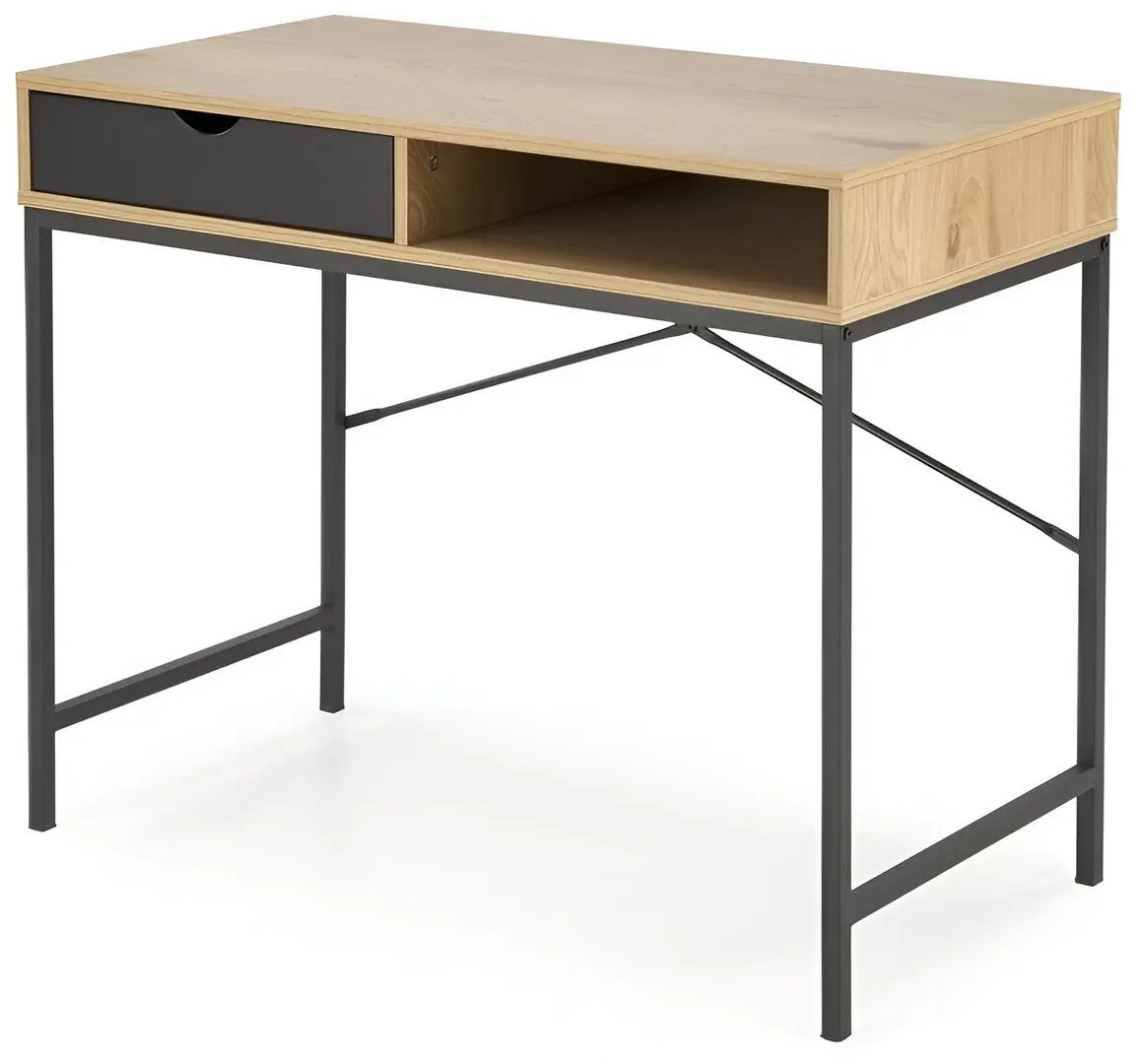 Masa de birou Halmar B50 (Natural Oak/Black)