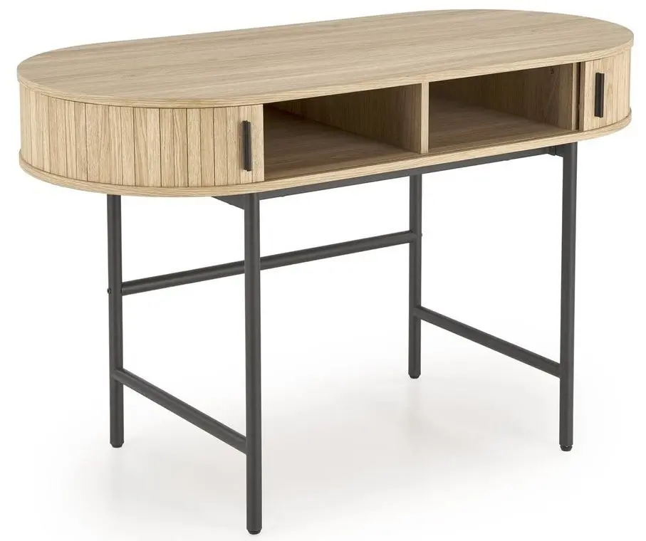 Masa de birou Halmar B51 (Natural Oak/Black)