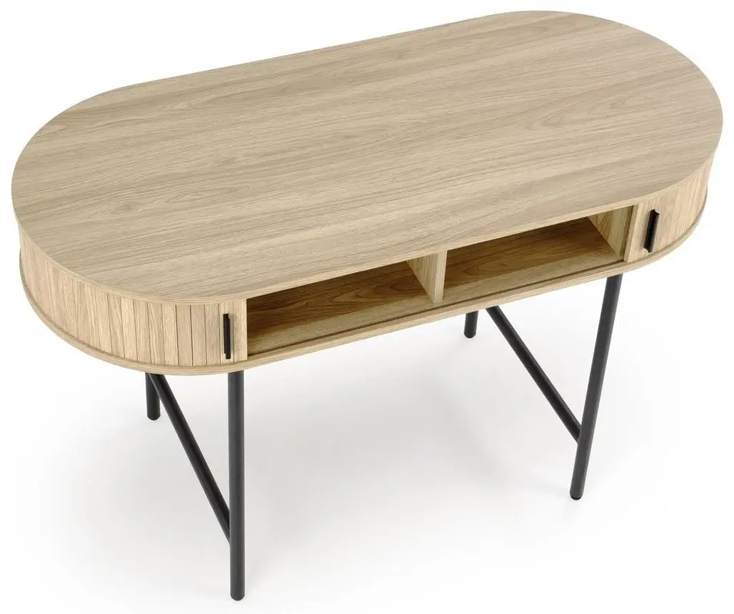 Masa de birou Halmar B51 (Natural Oak/Black)