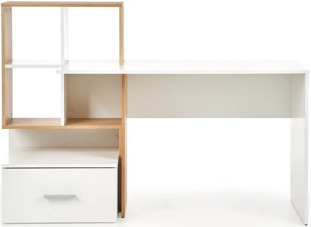 Masa de birou Halmar Grosso (Gold Oak/White)