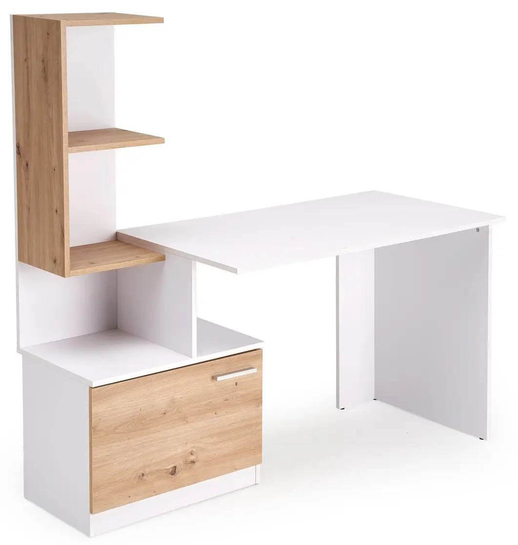 Masa de birou Halmar Miso (White/Artisan Oak)