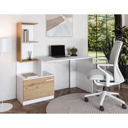 Masa de birou Halmar Miso (White/Artisan Oak)