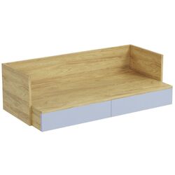 Masa de birou Halmar Mobius 2S suspendat (Hickory Natural/Blue Horizon)