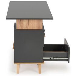 Masa de birou Halmar Sergio (Anthracite/Wotan Oak) Thumb