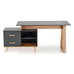 Masa de birou Halmar Sergio XL (Anthracite/Wotan Oak) Thumb