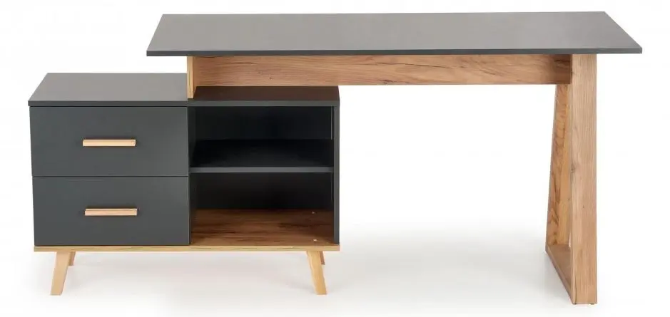 Masa de birou Halmar Sergio XL (Anthracite/Wotan Oak)