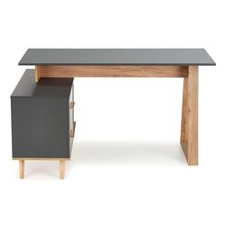 Masa de birou Halmar Sergio XL (Anthracite/Wotan Oak) Thumb