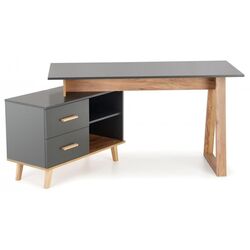 Masa de birou Halmar Sergio XL (Anthracite/Wotan Oak) Thumb