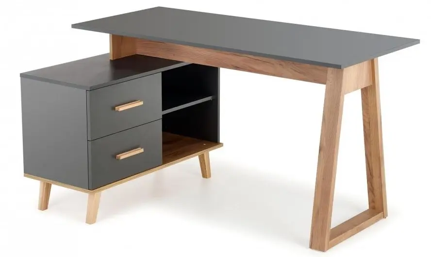 Masa de birou Halmar Sergio XL (Anthracite/Wotan Oak)