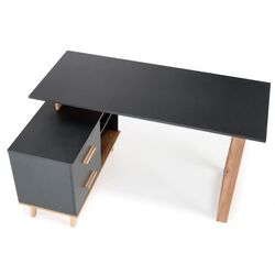 Masa de birou Halmar Sergio XL (Anthracite/Wotan Oak) Thumb