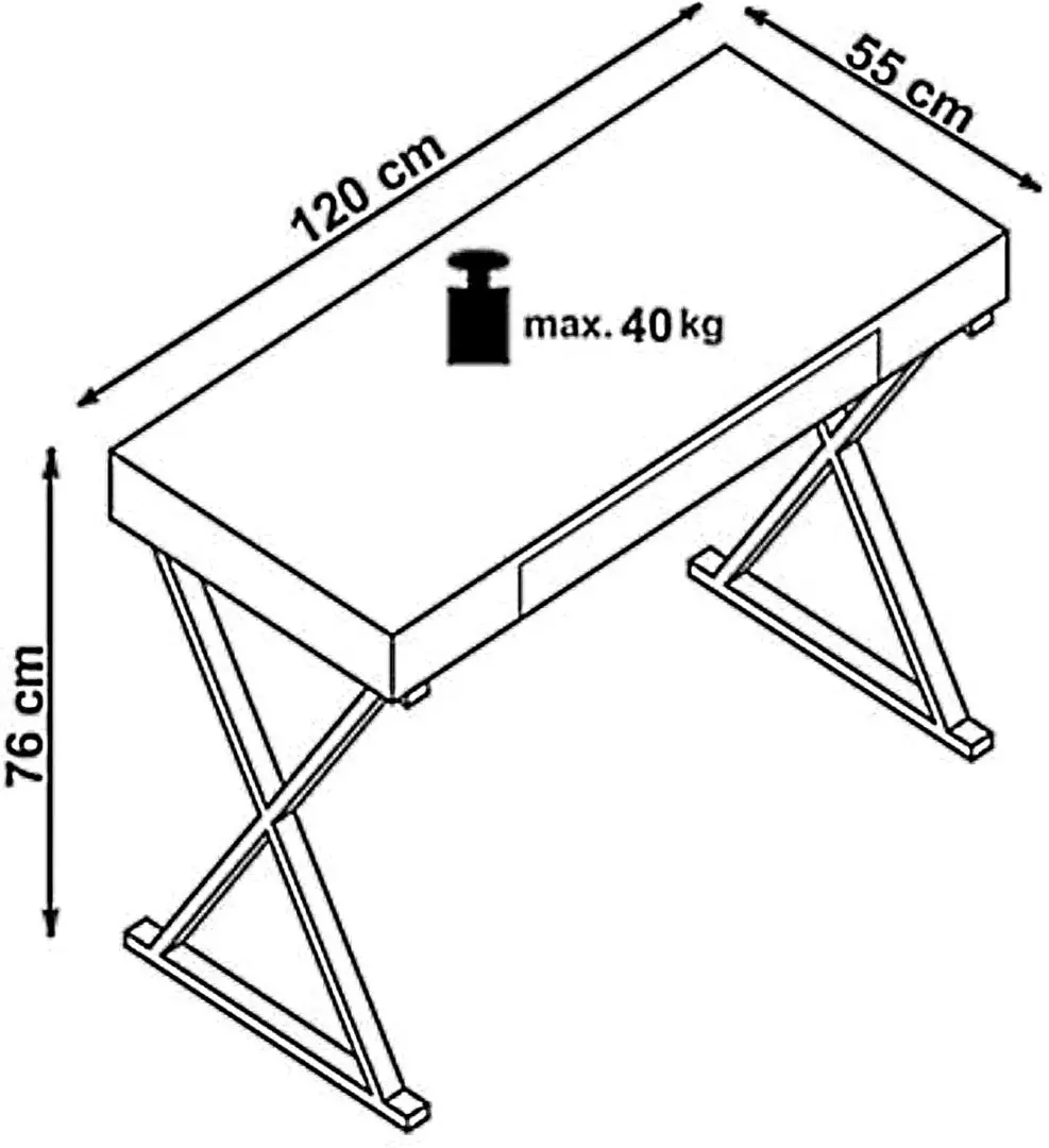 Стол письменный Halmar B31 (White/Chrome)