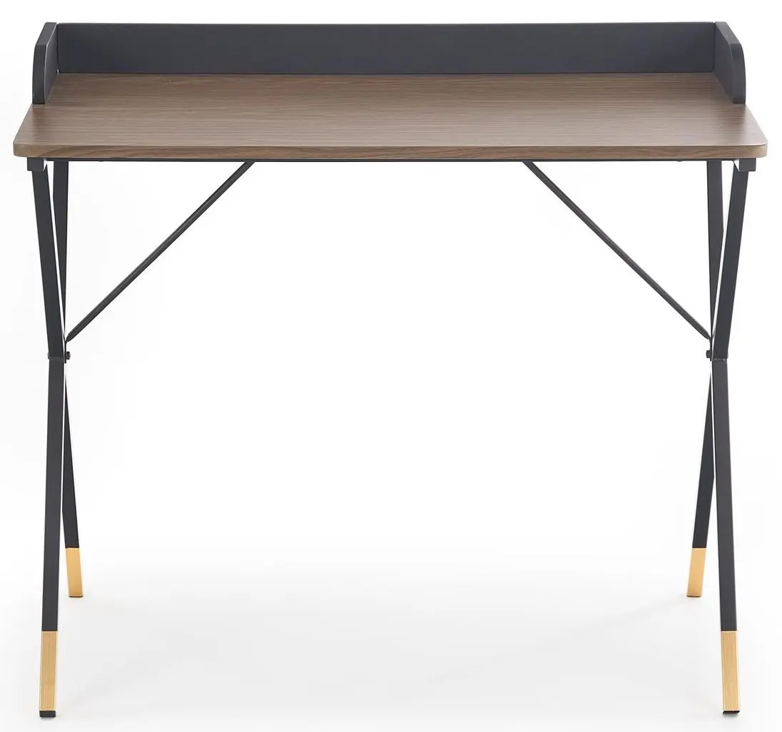 Masa de birou Halmar B37 (Black/Nut/Gold)