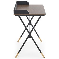 Masa de birou Halmar B37 (Black/Nut/Gold) Thumb