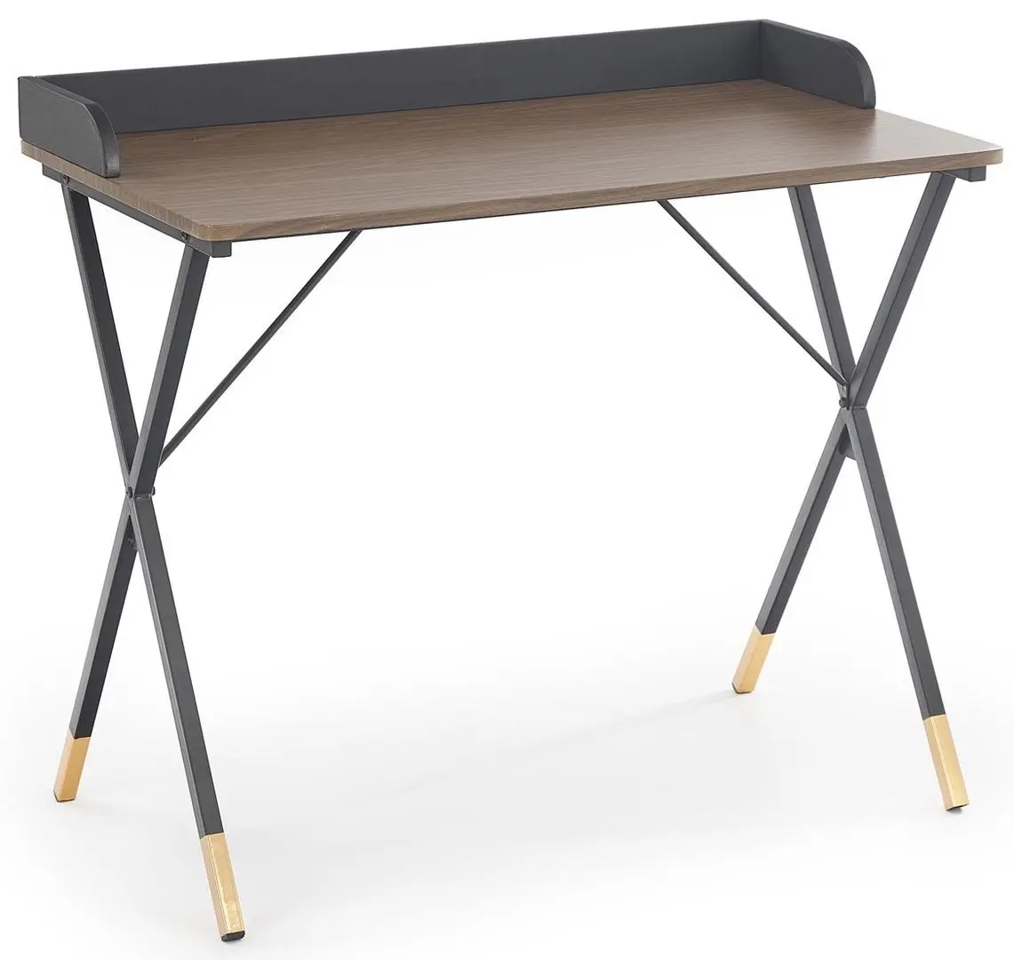 Masa de birou Halmar B37 (Black/Nut/Gold)