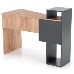 Masa de birou Halmar Conti (Anthracite/Oak Wotan) Thumb