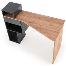 Masa de birou Halmar Conti (Anthracite/Oak Wotan) Thumb