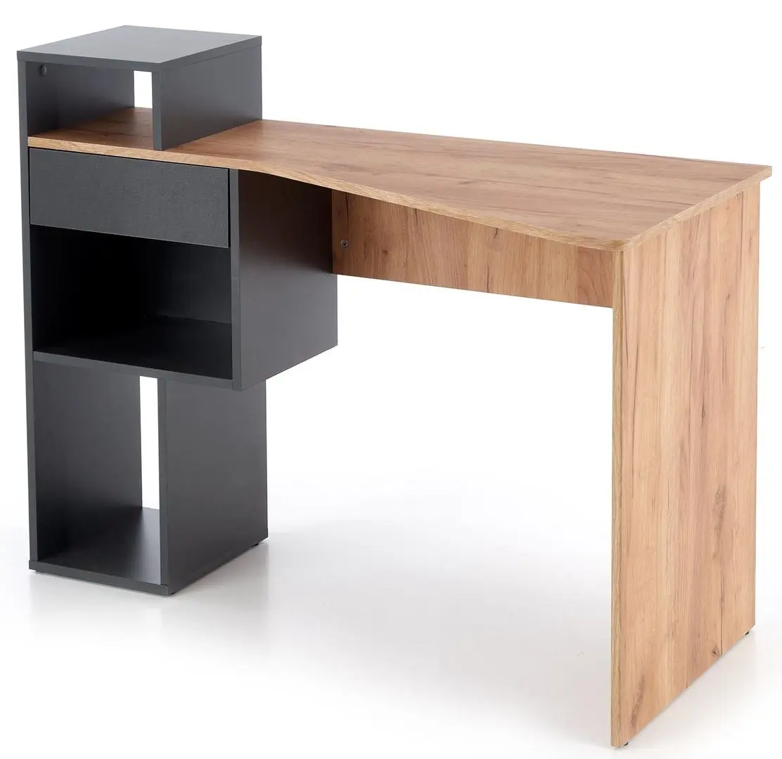 Masa de birou Halmar Conti (Anthracite/Oak Wotan)