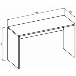 Masa de birou Helvetia Agapi 24W3LZ03 (Black) Thumb
