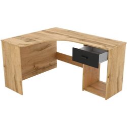 Masa de birou Helvetia Corner 24N2LU03 (Wotan Oak/Gray) Thumb