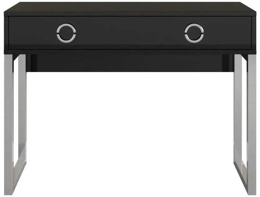 Консольный стол Helvetia Milla №03 2S (Black Gloss/Chrome) - 2