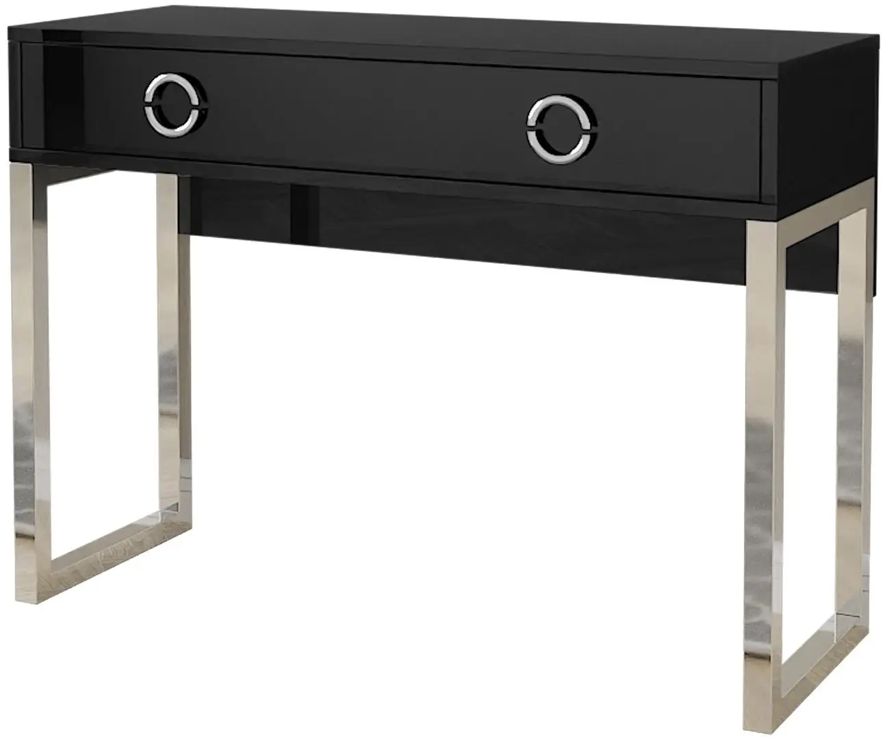 Консольный стол Helvetia Milla №03 2S (Black Gloss/Chrome)