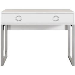 Masa pentru calculator Helvetia Milla Nr.03 2S (White Gloss/Chrome) Thumb