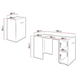 Masa de birou Helvetia Smart №03 (Grand Oak) Thumb