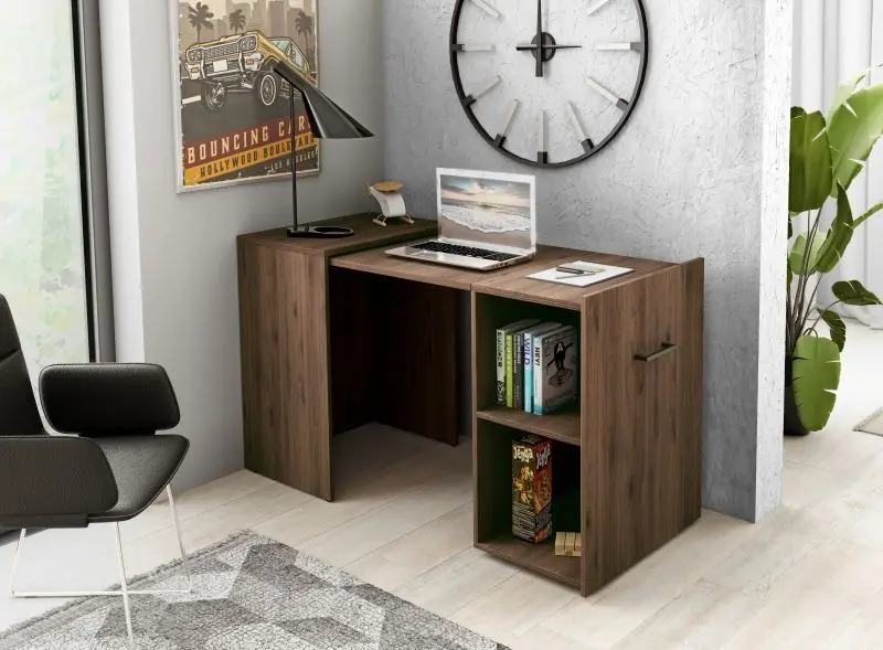 Masa de birou Helvetia Smart №03 (Okapi Walnut)