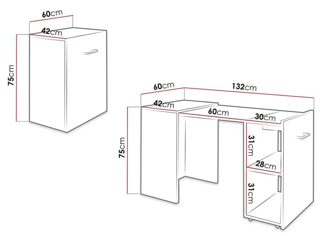 Masa de birou Helvetia Smart №03 (Wotan Oal)