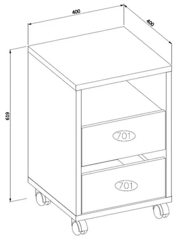 Masa pentru birou cu tumba Helvetia Agapi 130 cm (Black/Natural Grand Oak)