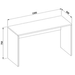 Masa pentru birou cu tumba Helvetia Agapi 130 cm (Black/Natural Grand Oak) Thumb